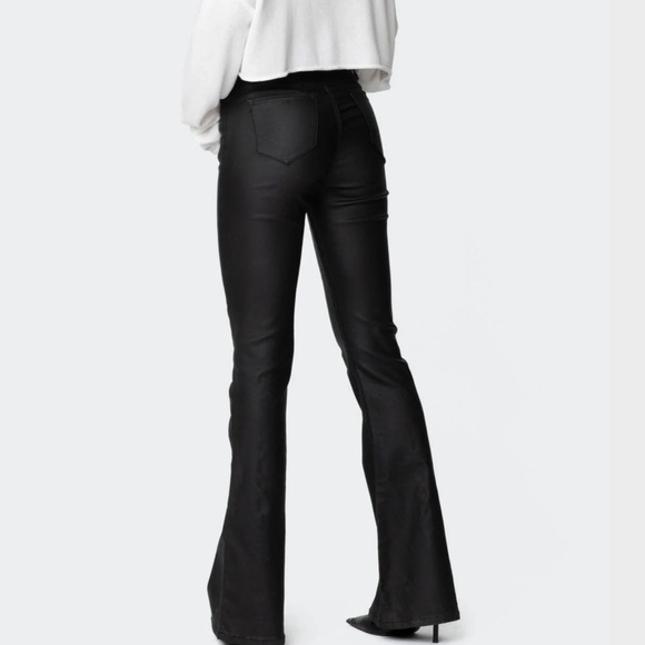 Edikited Luna Faux Leather Flare Women’s Jeans size medium - Picture 4 of 14